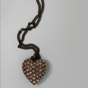 Pink Heart gem necklace